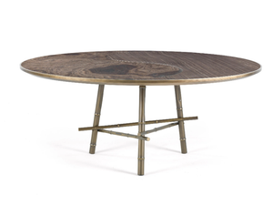 DALÌ - Round Tobacco Brown marble living room table _ ETRO Home Interiors